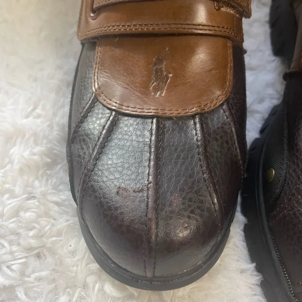 Polo Ralph Lauren Men's Darrance Ankle Boot, Tan/ Black SZ13D